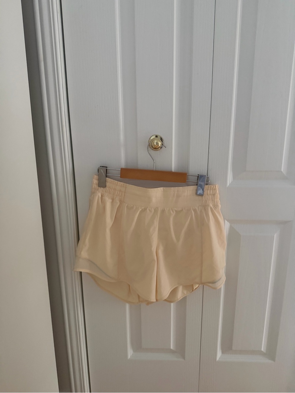 lululemon athletica yellow Athletic Running Shorts